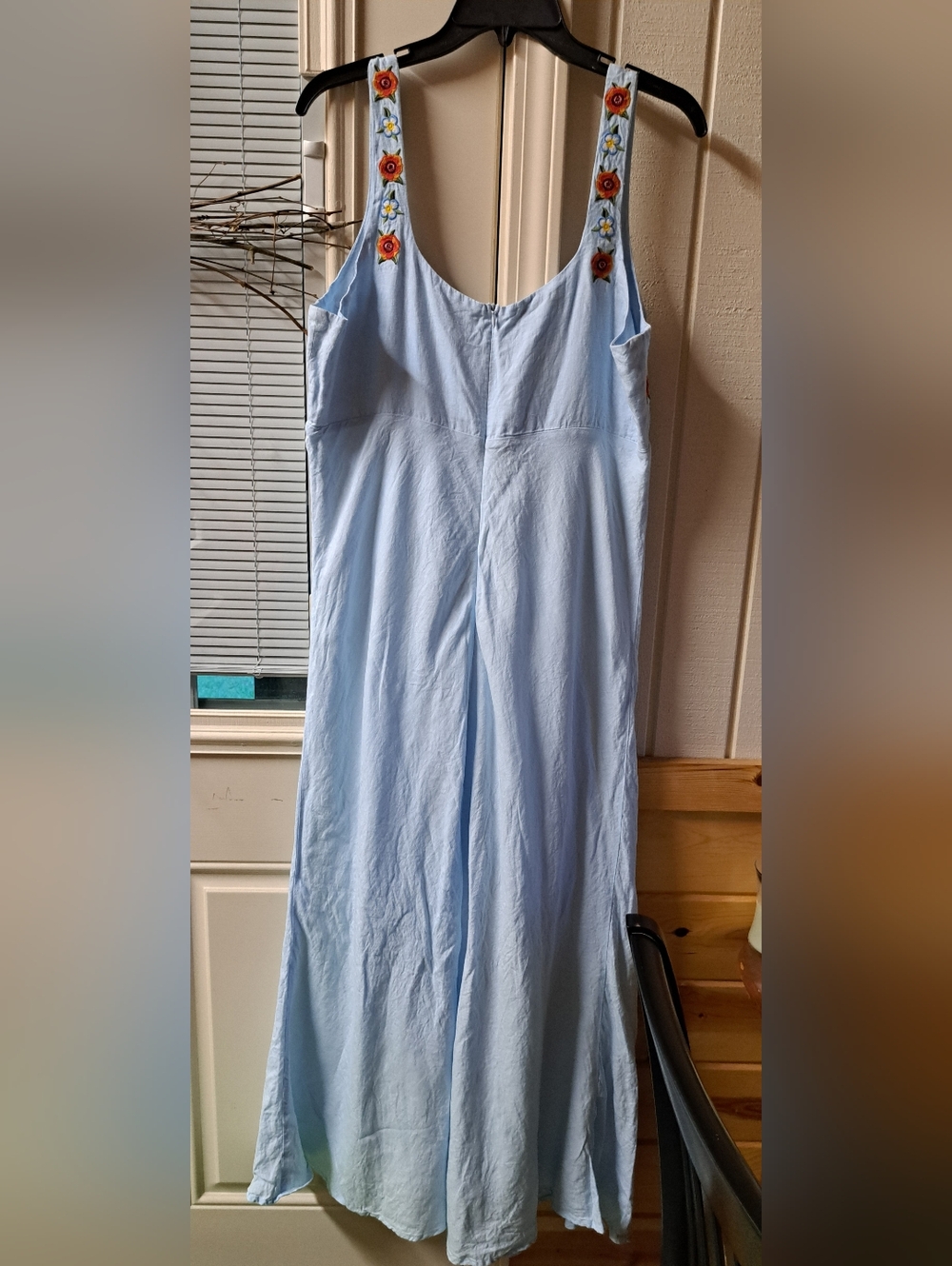 ❤️Fanm Mon Lulu Dress Tuckernuck Linen Lined Embroidered Maxi Sz XL - Picture 7 of 14